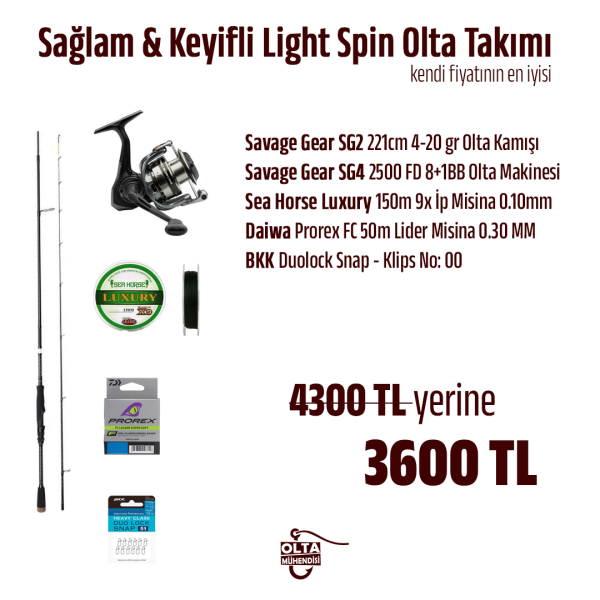 Sağlam ve Keyifli Light Spin Olta Takımı