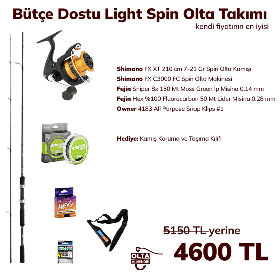 Bütçe Dostu Light Spin Olta Takımı