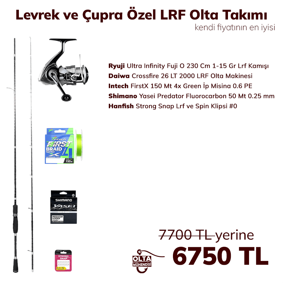 Levrek ve Çupra Özel LRF Olta Takımı