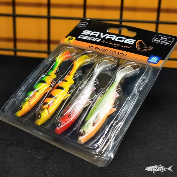 Savage Gear 3D River Roach 8 cm 5 gr Dark Water Mix 4 Adet