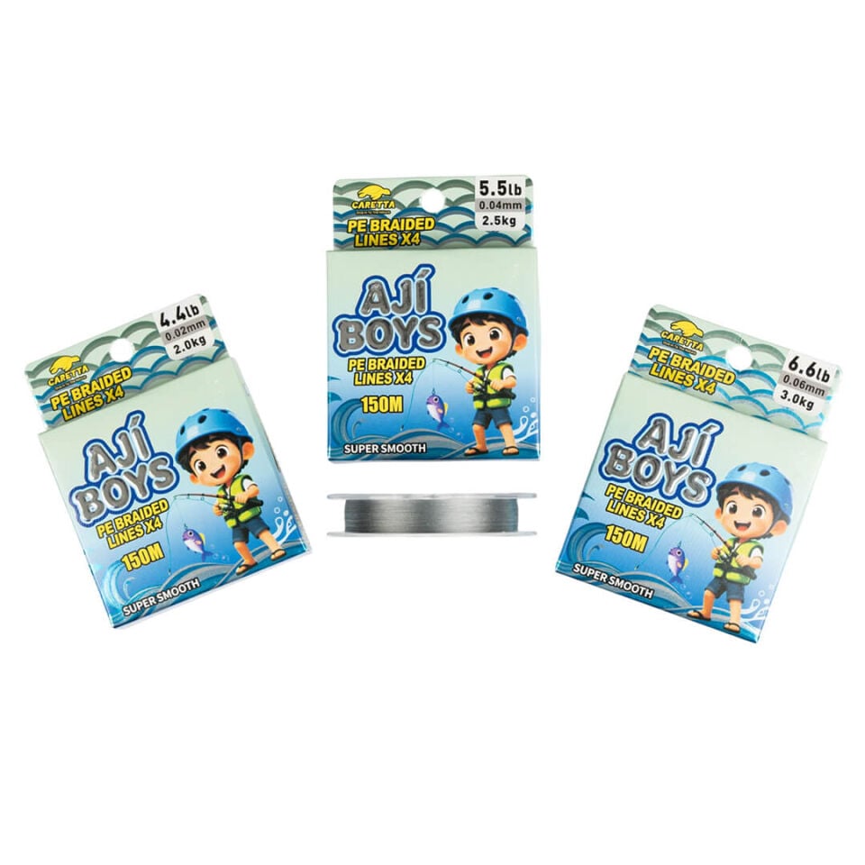 Caretta Aji Boys 4x 150 Mt Gri İp Misina