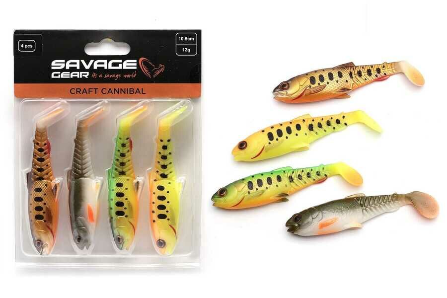 Savage Gear Craft Cannibal Paddletail 8.5 cm 7 gr Dark Water Mix 4