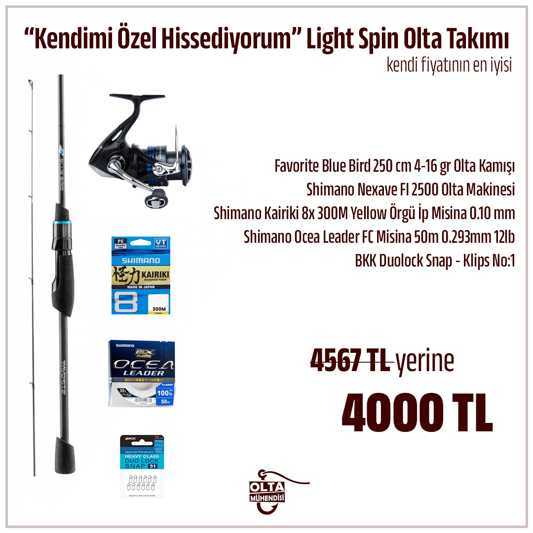 “Kendimi Özel Hissediyorum” Light Spin Olta Takımı