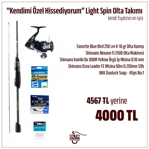 “Kendimi Özel Hissediyorum” Light Spin Olta Takımı