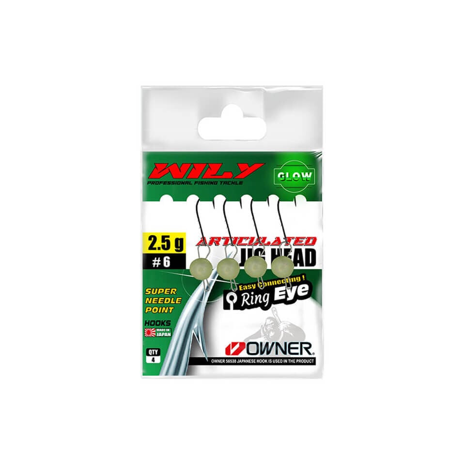 Wily Mafsallı Owner İğneli Glow Jighead