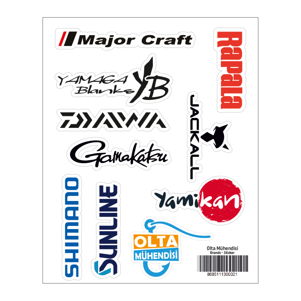 Olta Mühendisi Fishing Brands Serisi Sticker
