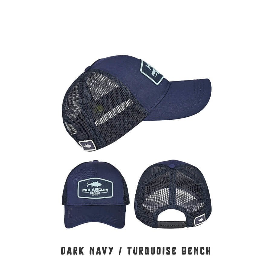 Fujin Pro Angler Dark Navy + Turquoise Bench Balıkçı Şapkası