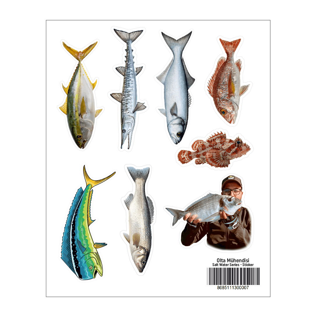 Olta Mühendisi Salt Water Serisi Sticker
