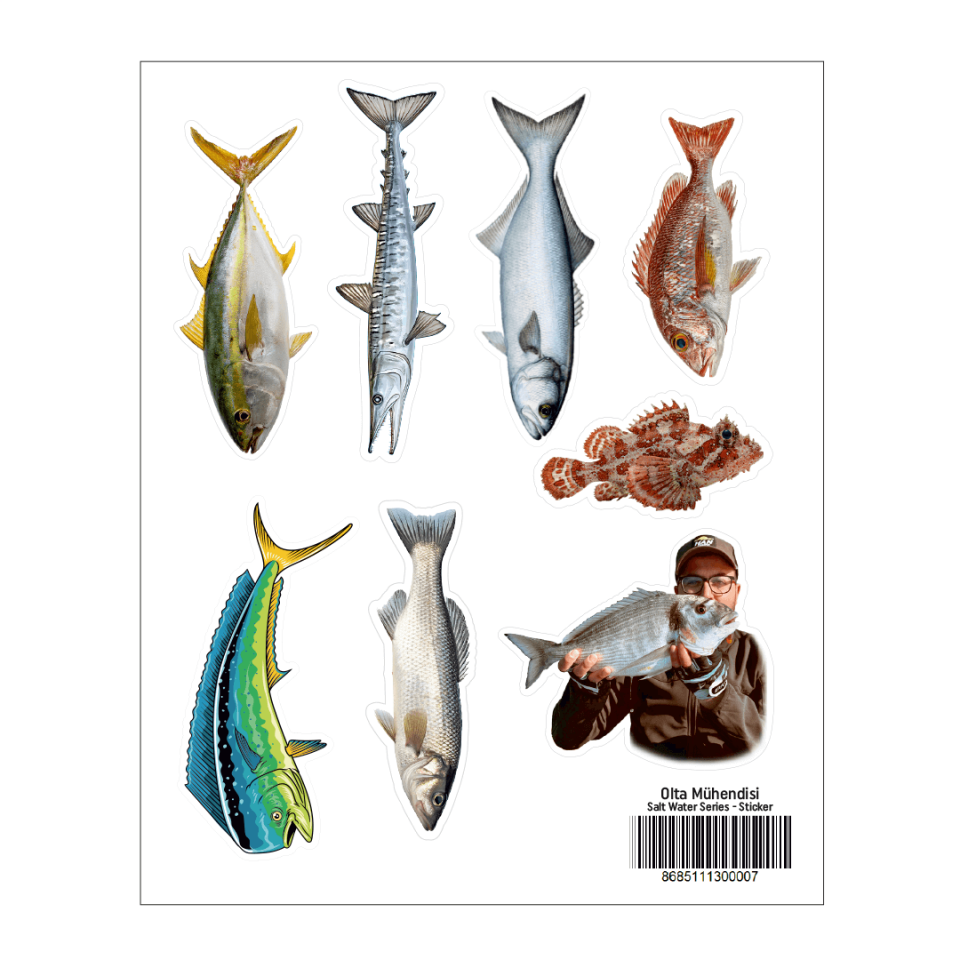 Olta Mühendisi Salt Water Serisi Sticker