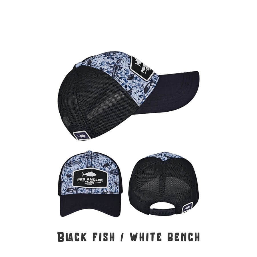 Fujin Pro Angler Black Fish + White Bench Balıkçı Şapkası