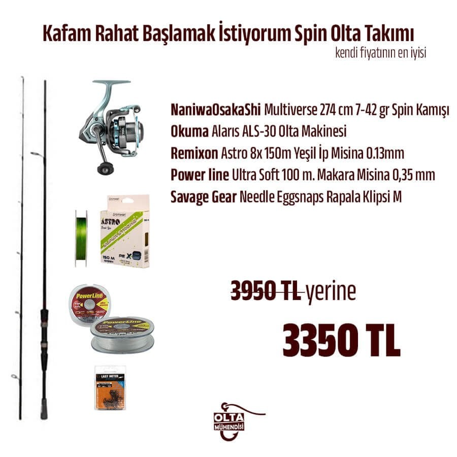Kafam Rahat Başlamak İstiyorum Spin Olta Takımı