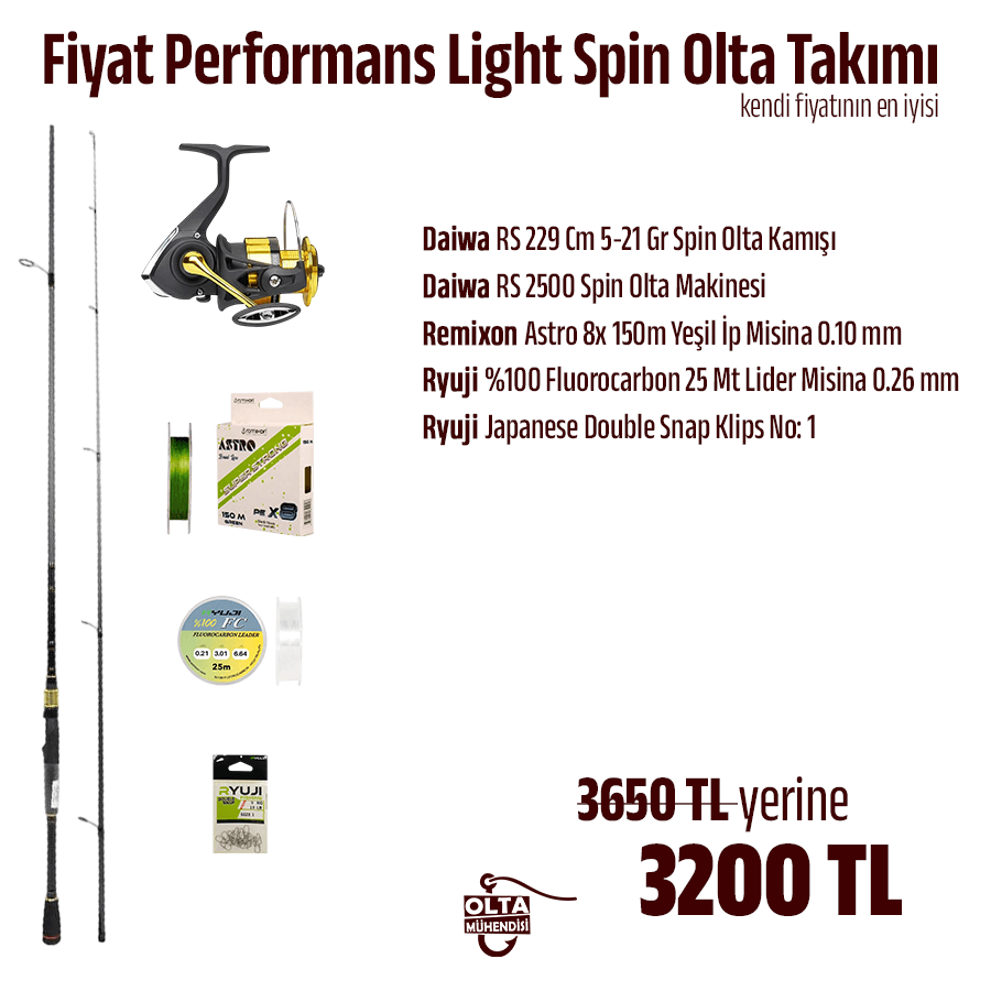 Fiyat Performans Light Spin Olta Takımı