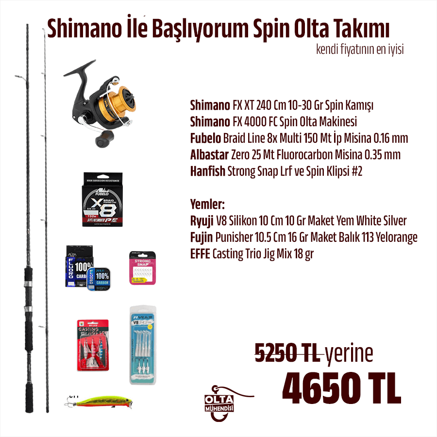 Shimano İle Başlıyorum Spin Olta Takımı