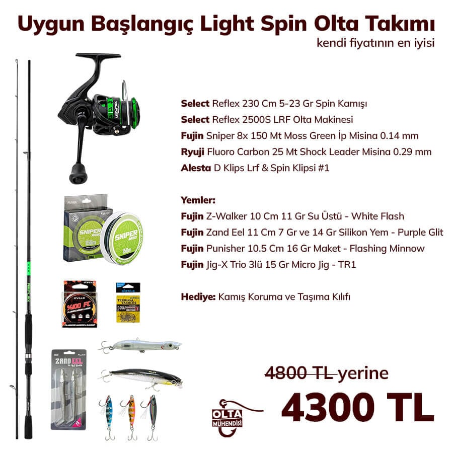 Uygun Başlangıç Light Spin Olta Takımı