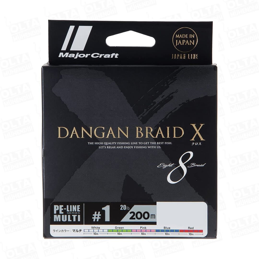 Major Craft Dangan X Braid 8x 200 Mt Multi Color İp Misina