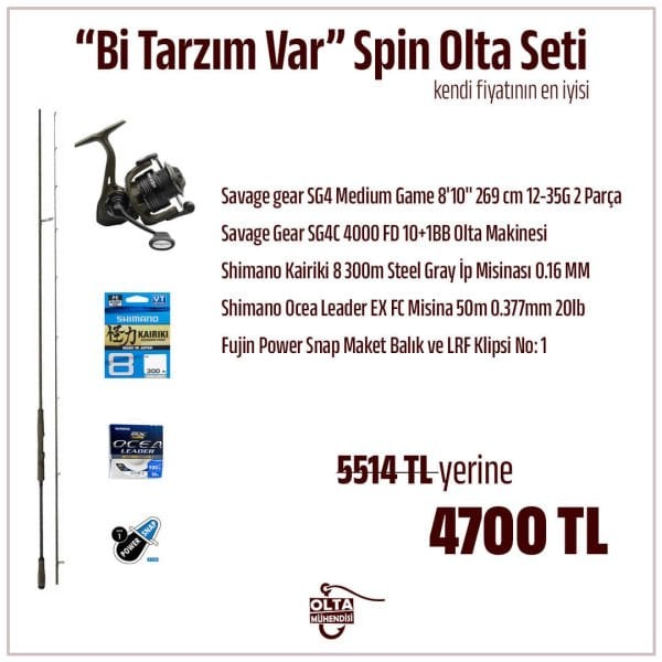 ''Bi Tarzım Var'' Spin Olta Takımı