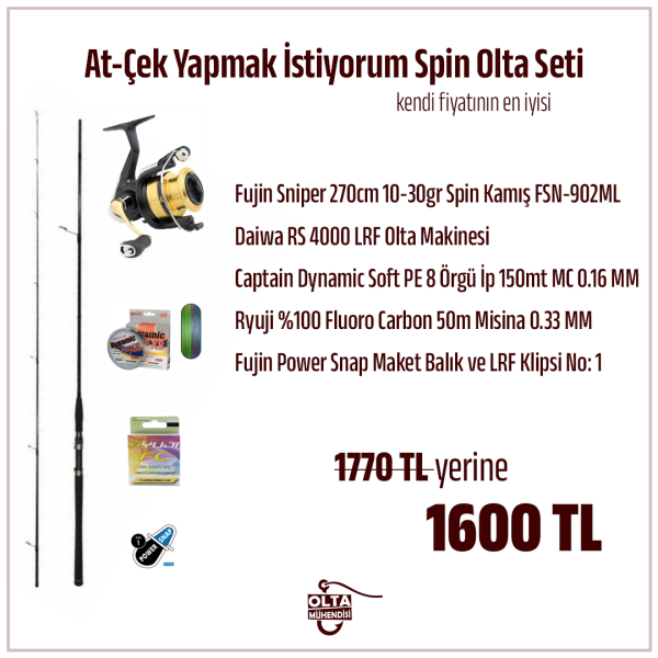 At-Çek Avlarına Başlamak İstiyorum Spin Olta Takımı