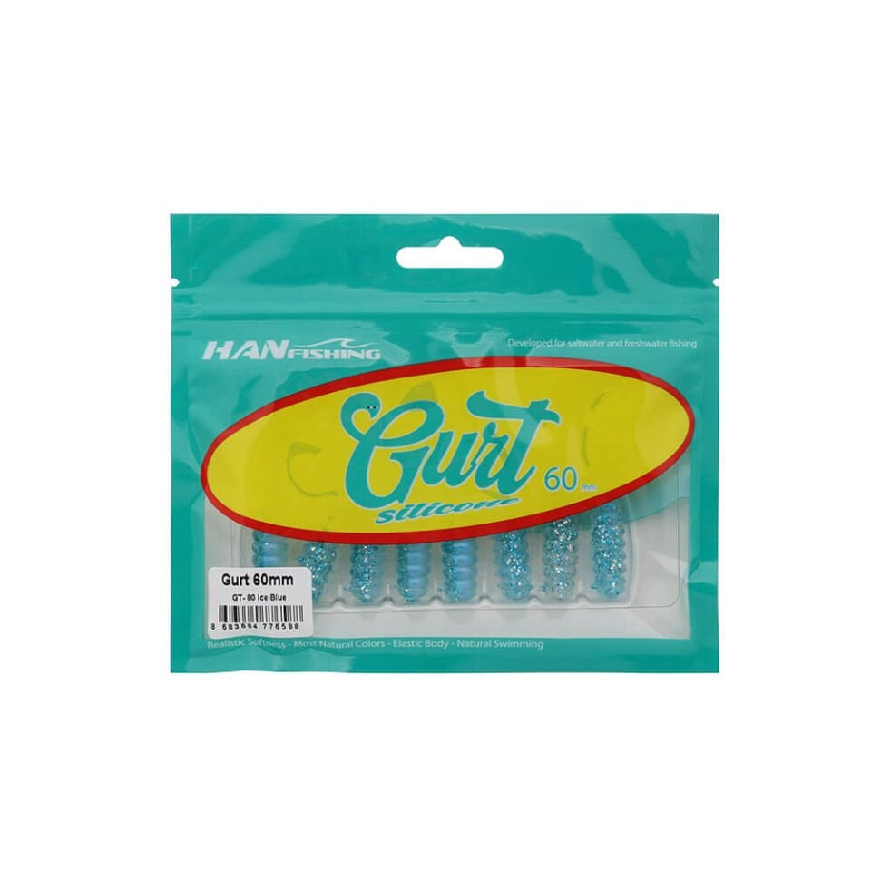 Hanfish Gurt 6 Cm Silikon Yem GT-80 Ice Blue