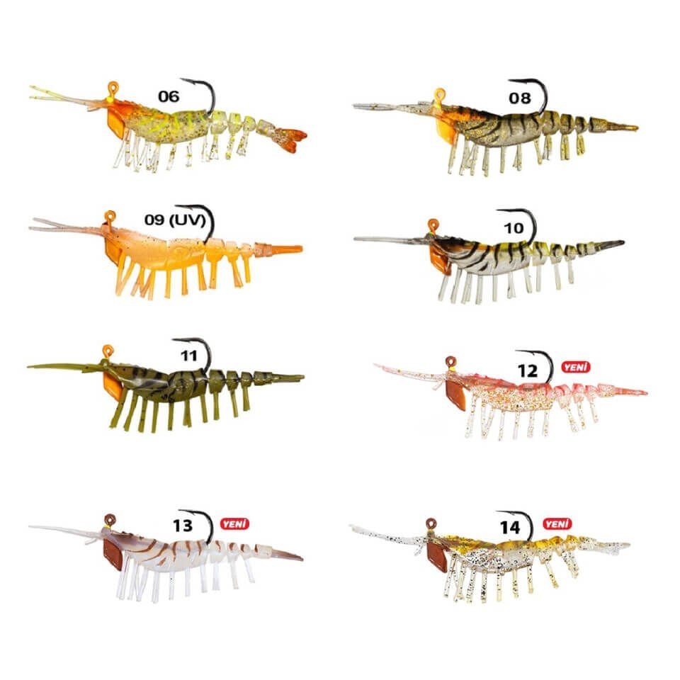 Ryuji Ayu Shrimp 7.5 Cm 7.2 Gr Silikon Karides Yem Renk: 08