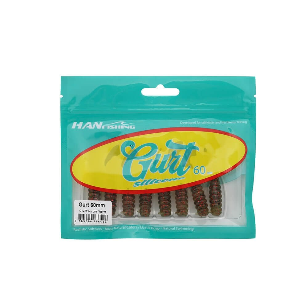 Hanfish Gurt 6 Cm Silikon Yem GT-62 Naturel Worm