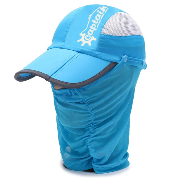Captain Fisherman Style UV Işık Korumalı Mavi Şapka