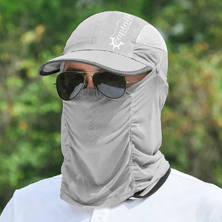 Captain Fisherman Style UV Işık Korumalı Gri Şapka