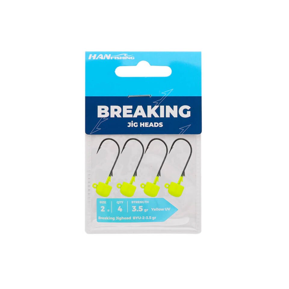 Hanfish Breaking Mushroom Lemon UV Jighead