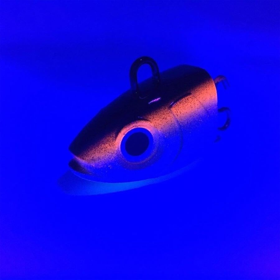 Fiiish Black Minnow BM200/6 BM1349 Med Deep 150gr Jig Head - Uv Glow Candygreen