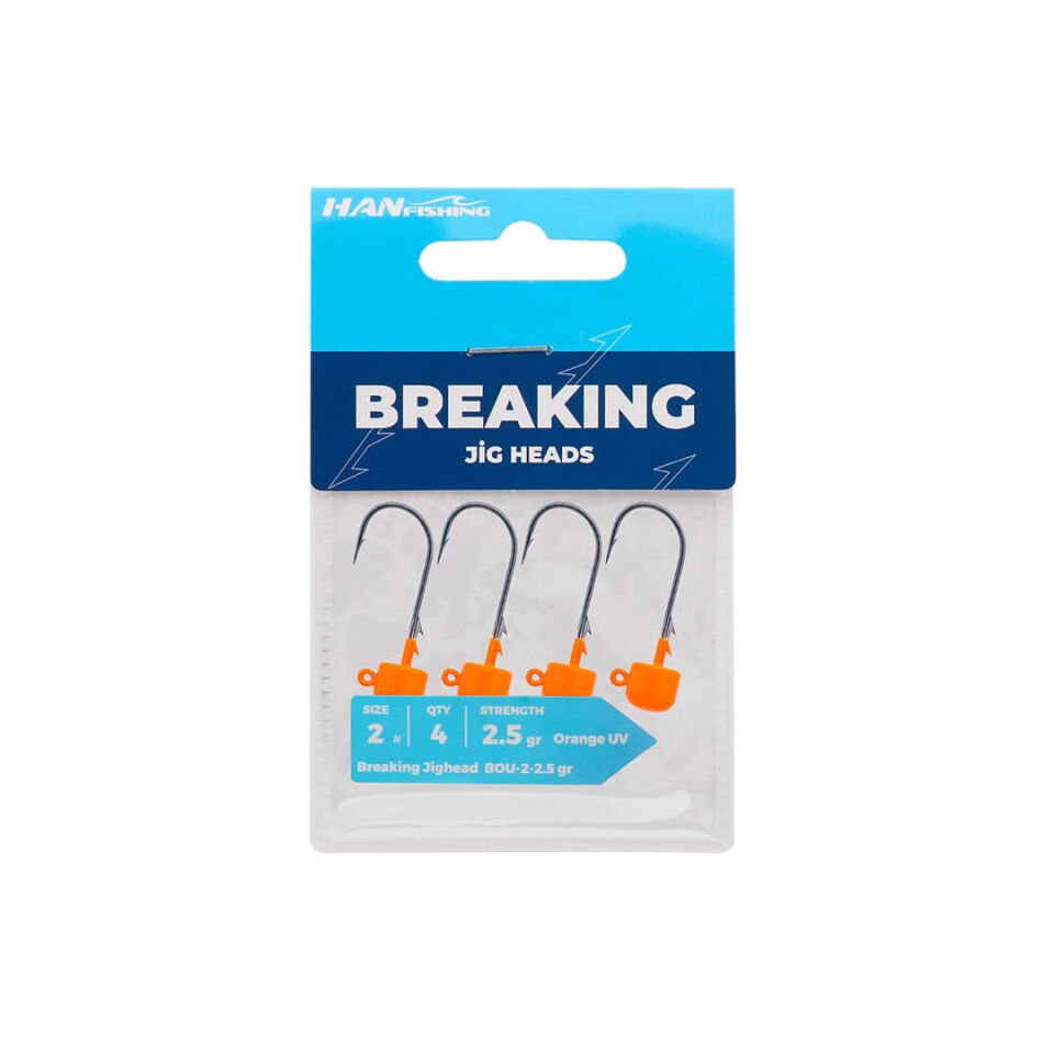 Hanfish Breaking Mushroom Orange UV Jighead