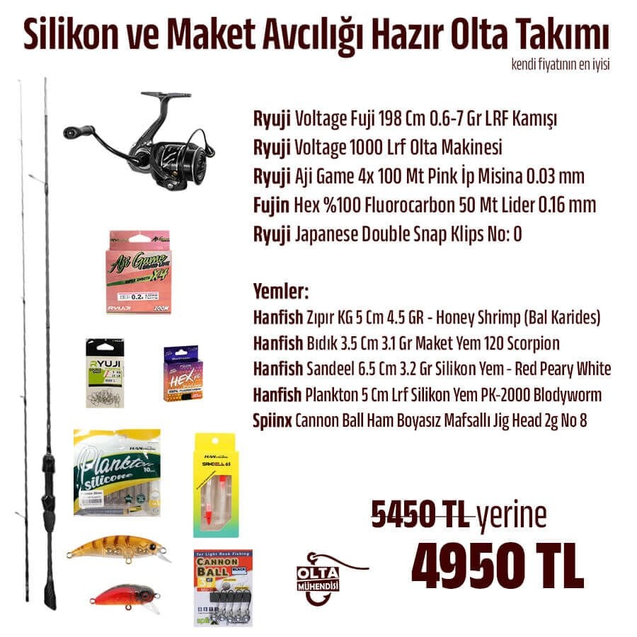 Silikon ve Maket Avcılığı Hazır Olta Takımı