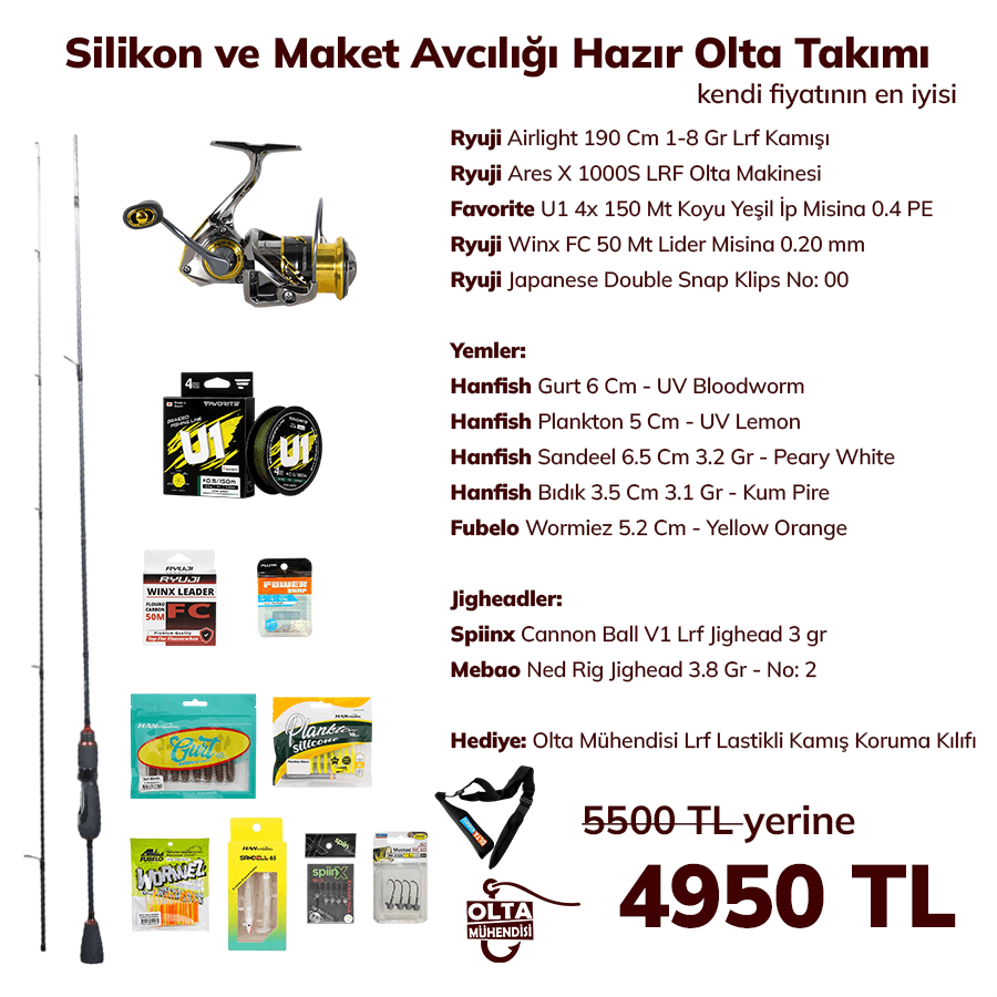 Silikon ve Maket Avcılığı Hazır Olta Takımı
