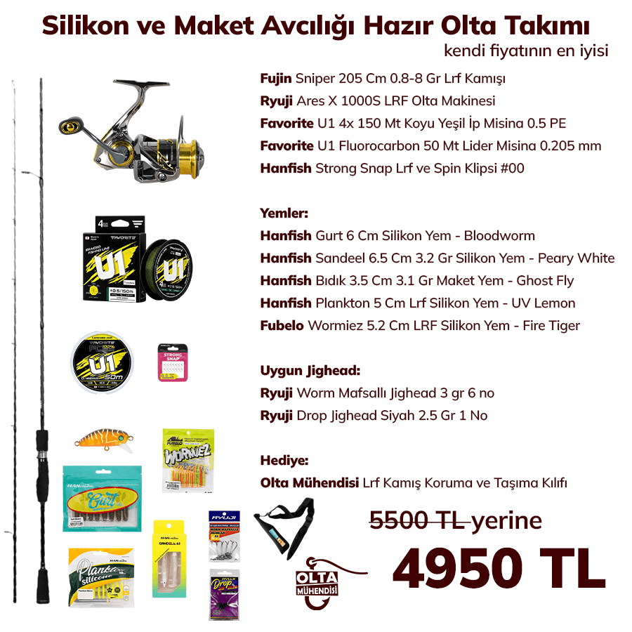Silikon ve Maket Avcılığı Hazır Olta Takımı