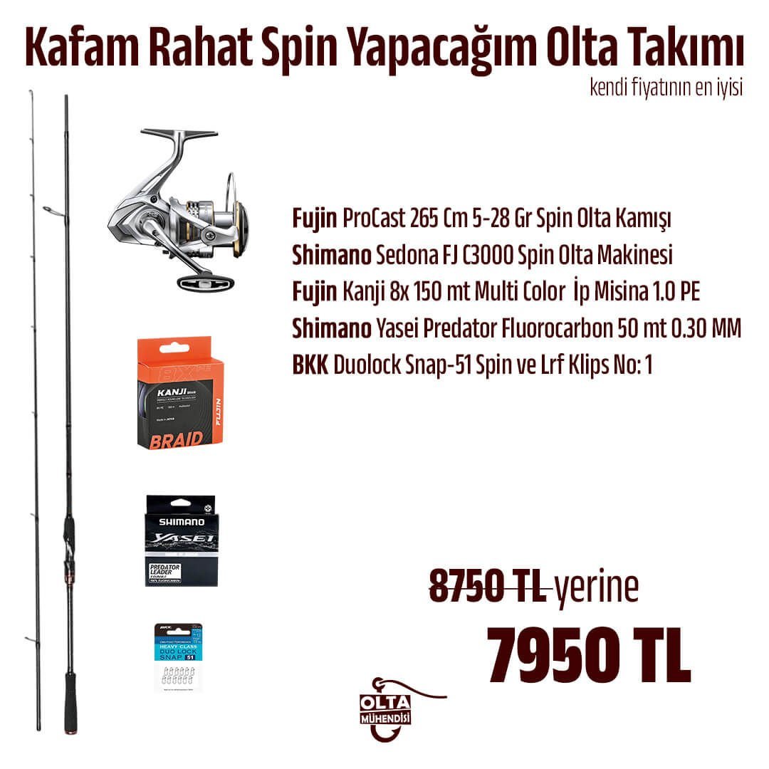 Kafam Rahat Spin Yapacağım Olta Takımı