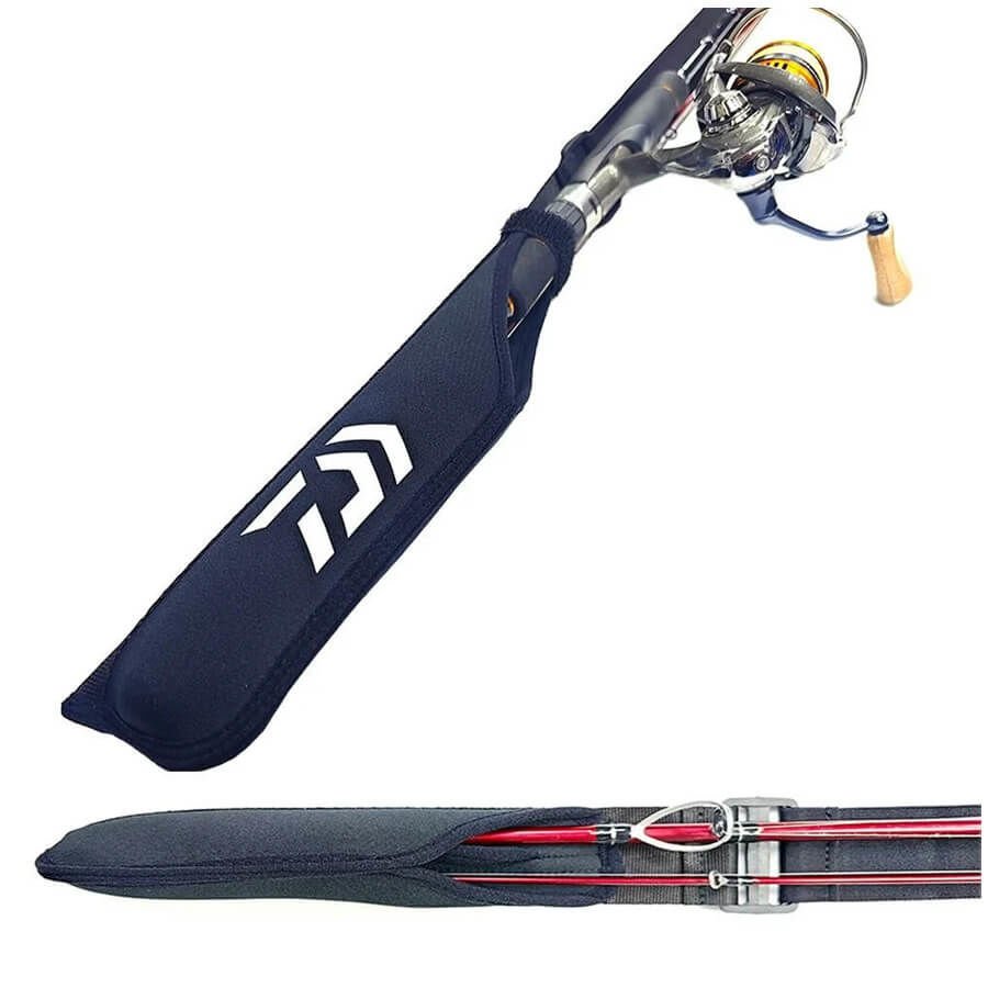 Daiwa Baskılı Neopren Ayarlanabilir Lastikli Kamış Koruma Kılıfı