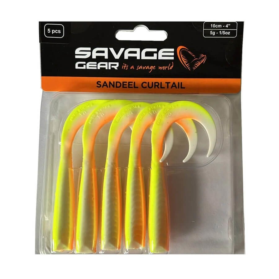 Savage Gear LB Sandeel Curltail 7 cm Lemon Back 6 Adet