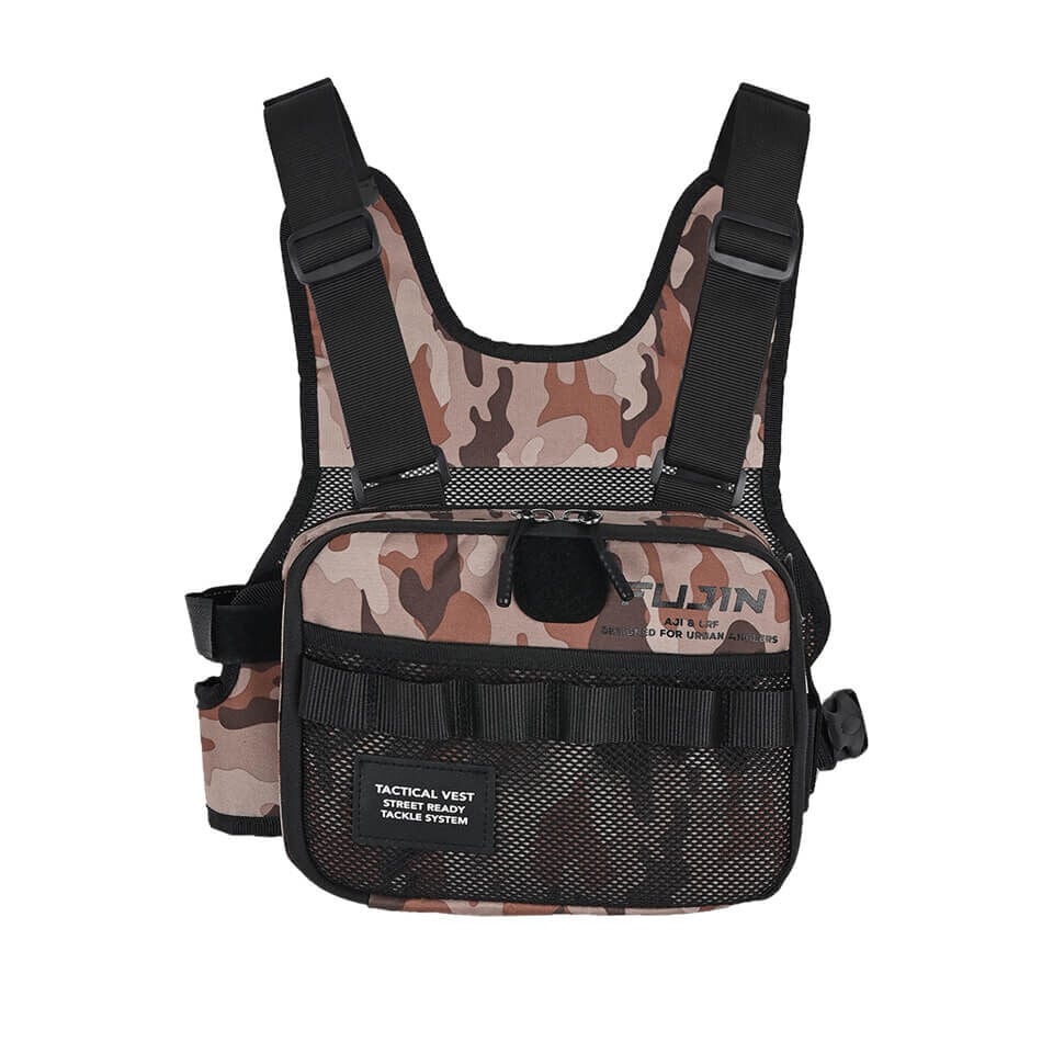 Fujin Tactical Vest Brown Camo Balıkçı Çantası