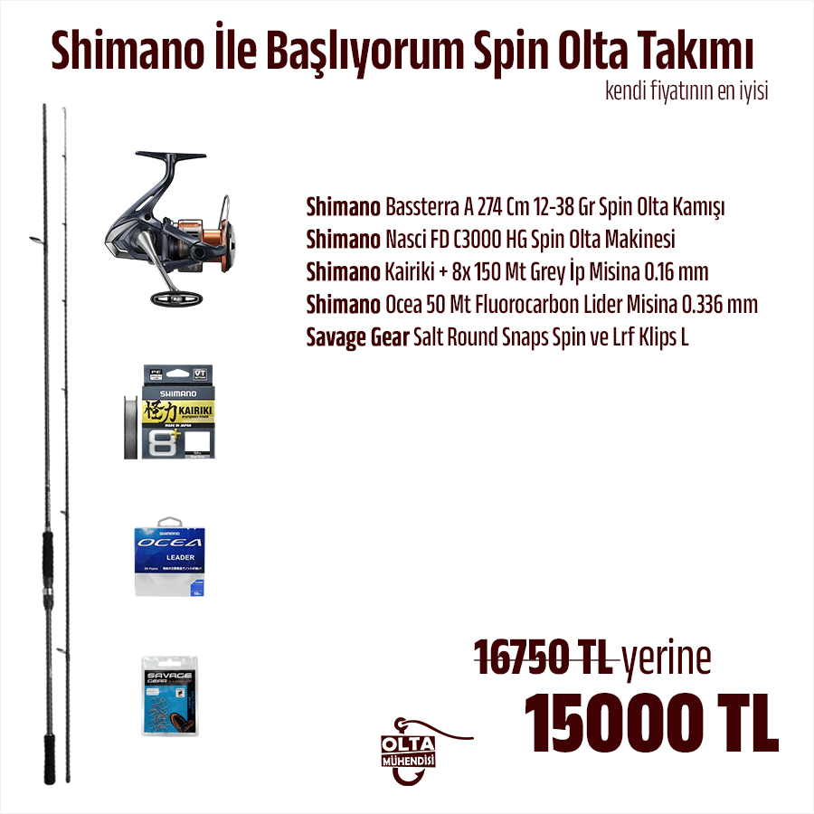 Shimano ile Başlıyorum Spin Olta Takımı
