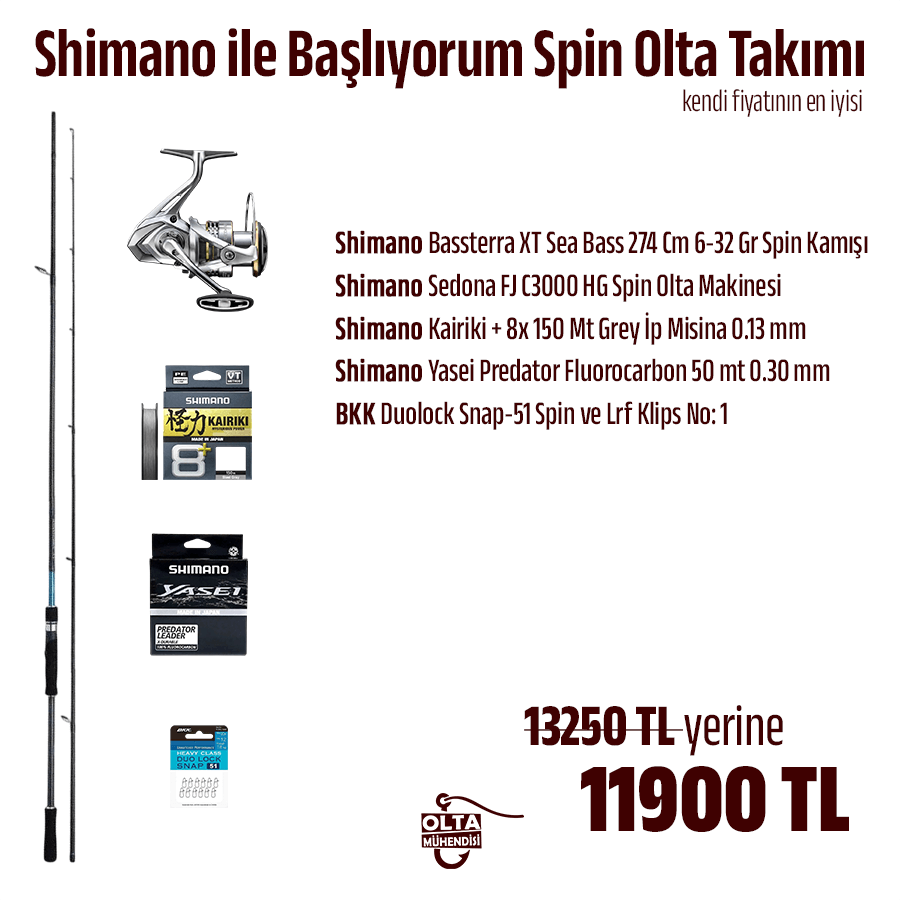 Shimano ile Başlıyorum Spin Olta Takımı