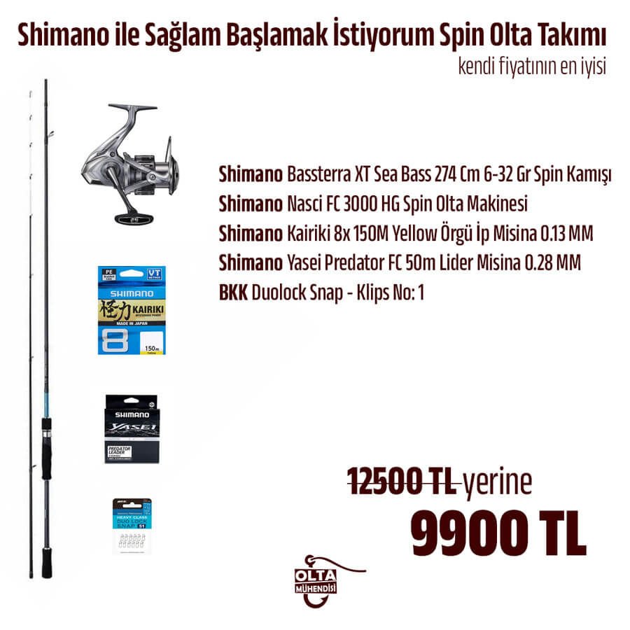 Shimano ile Sağlam Başlamak İstiyorum Spin Olta Takımı