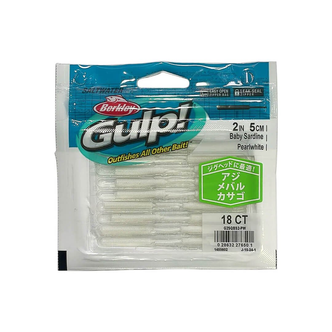 Berkley Gulp Baby Sardine 5 Cm LRF Silikon Yem Glow White Silver