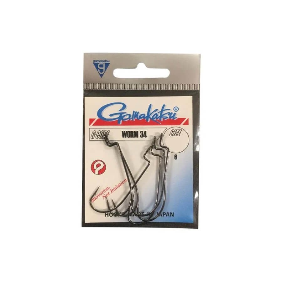 GAMAKATSU Worm 34 Siyah Olta İğnesi