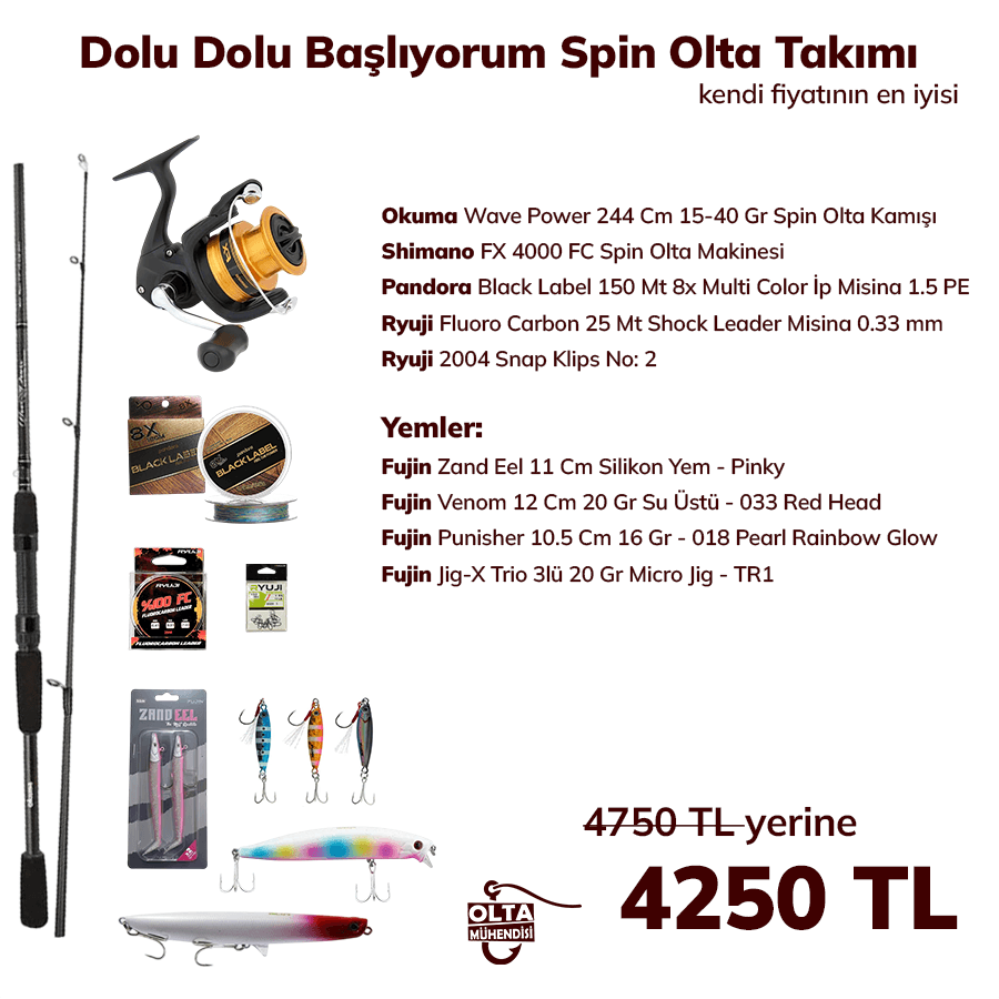Dolu Dolu Başlıyorum Spin Olta Takımı