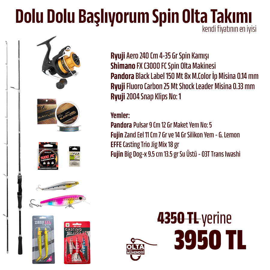 Dolu Dolu Başlıyorum Spin Olta Takımı