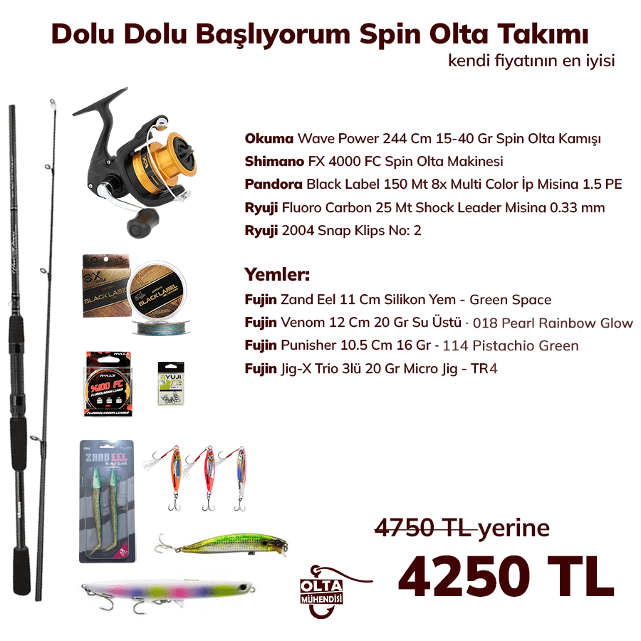Dolu Dolu Başlıyorum Spin Olta Takımı