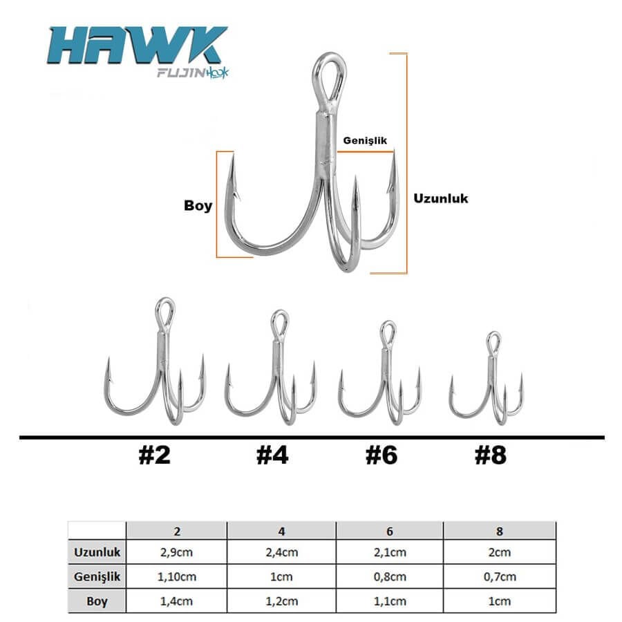 Fujin Hawk Super Anti-Rust Üçlü İğne