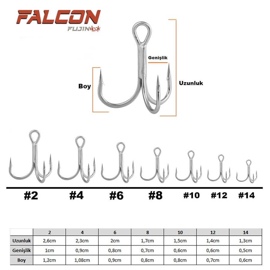 Fujin Falcon Super Anti-Rust Üçlü İğne