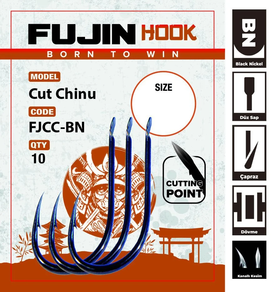 Fujin Cut Chinu Çapraz Deliksiz Olta İğnesi