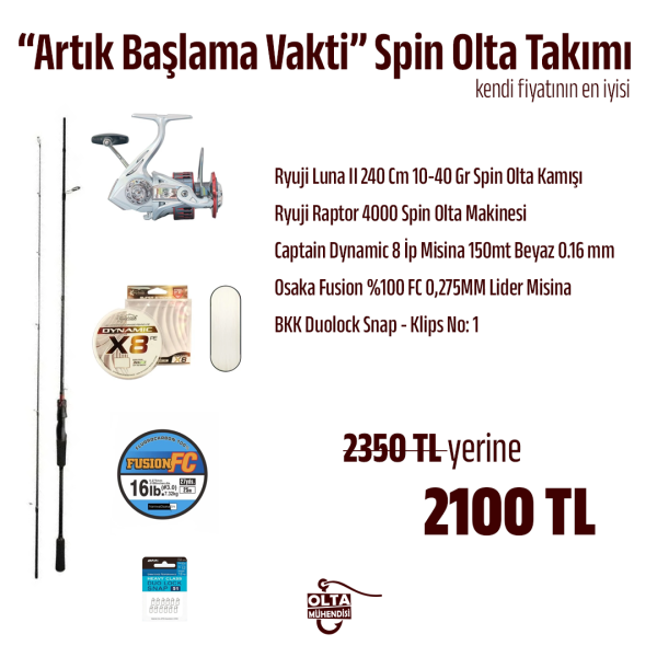 Artık Başlama Vakti Spin Olta Takımı