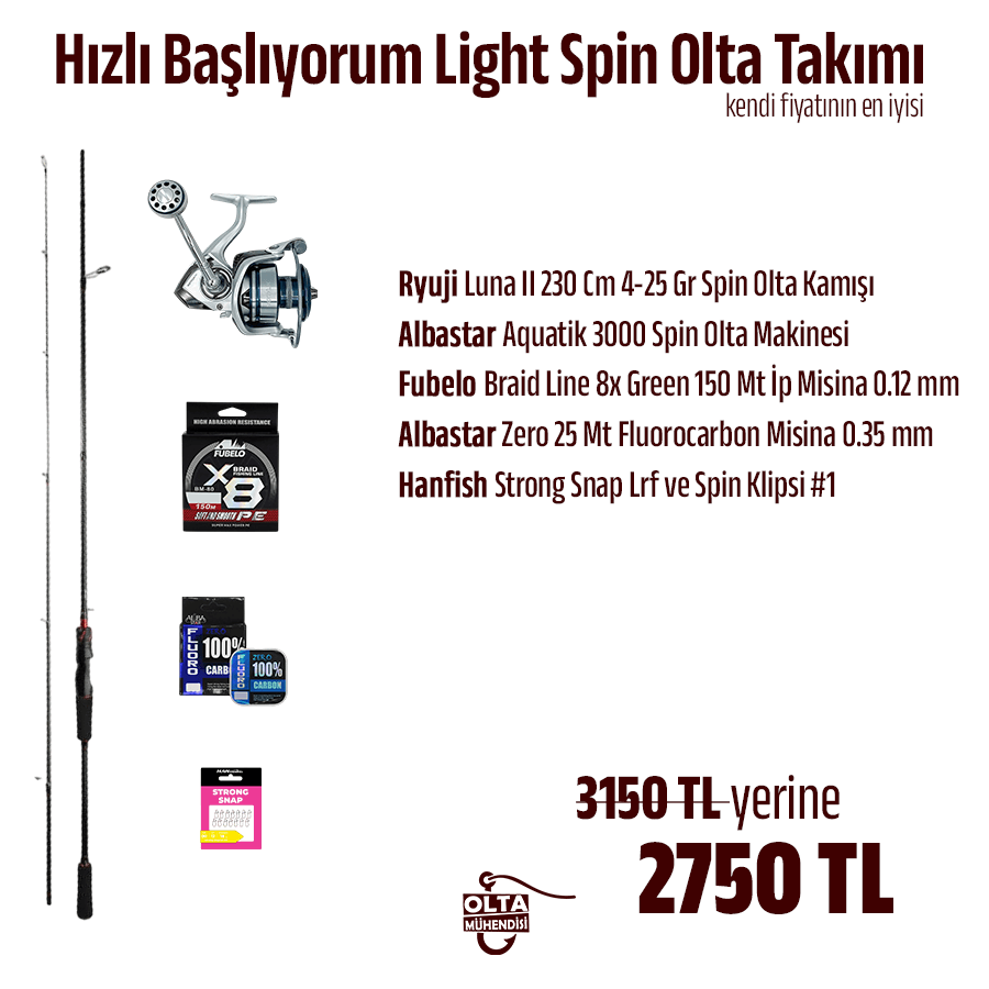 Hızlı Başlıyorum Light Spin Olta Takımı