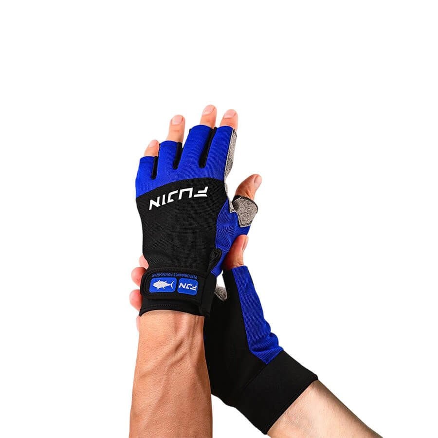 Fujin Pro Angler S24 Big Game Gloves Blue Spin Eldiveni